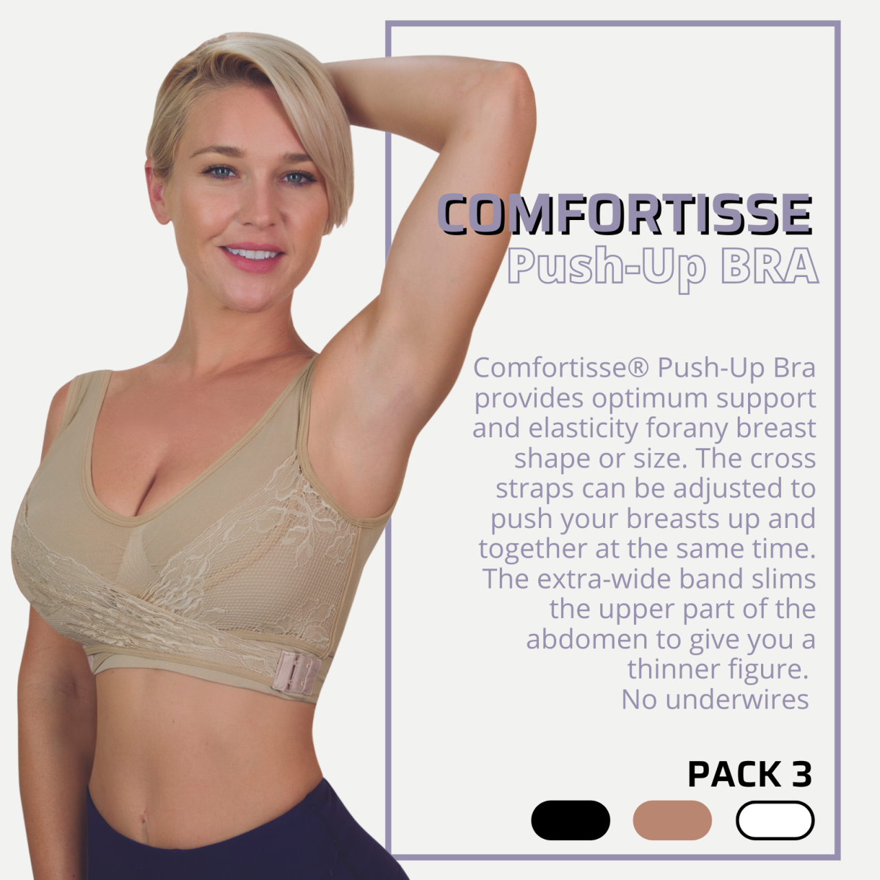 Comfortisse Push Up Bra – Set de 3