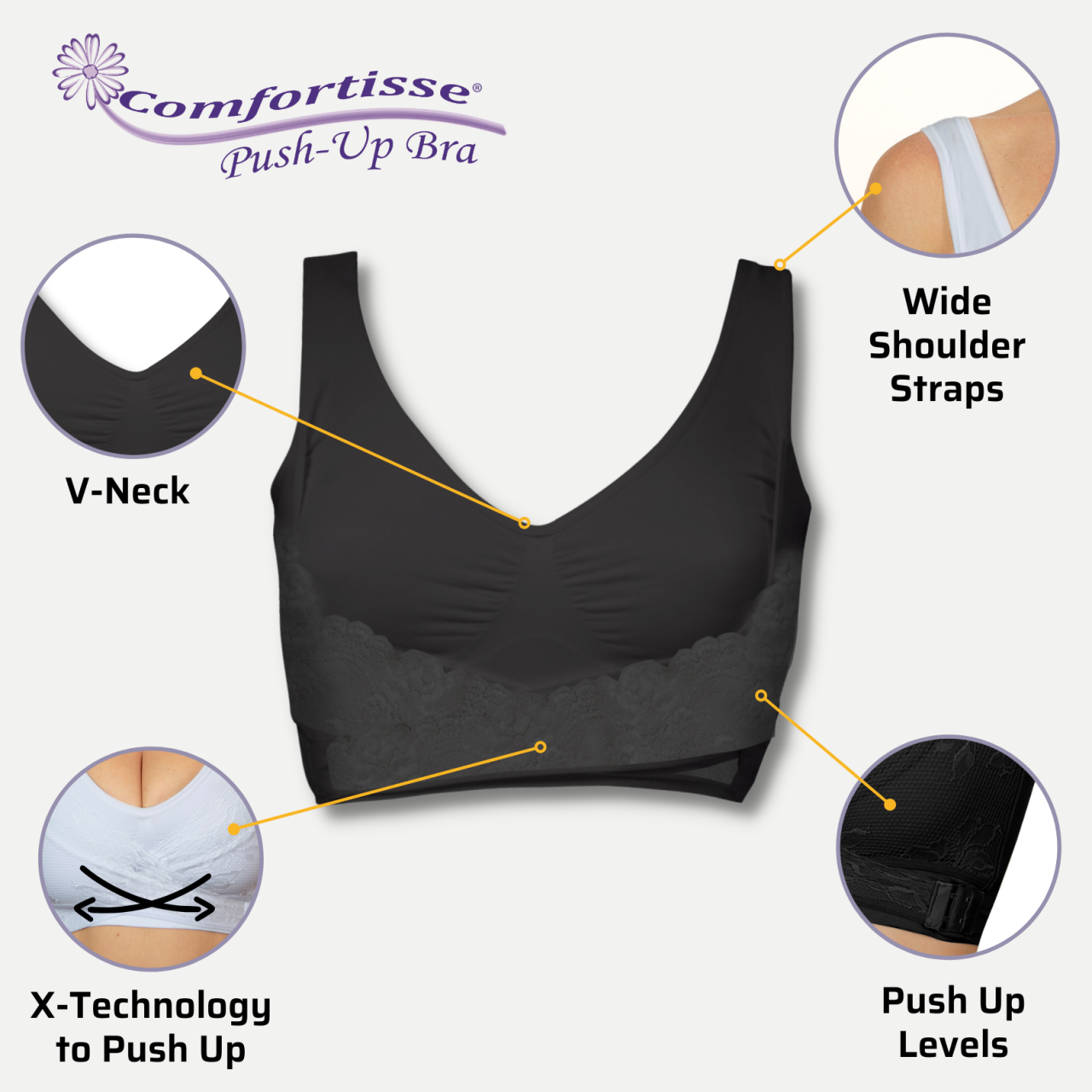 Comfortisse Push Up Bra – Set de 3